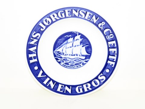 Bing & Grøndahl Mindeplatte 
Hans Jørgensen & Co Eftf. Vin En Gros