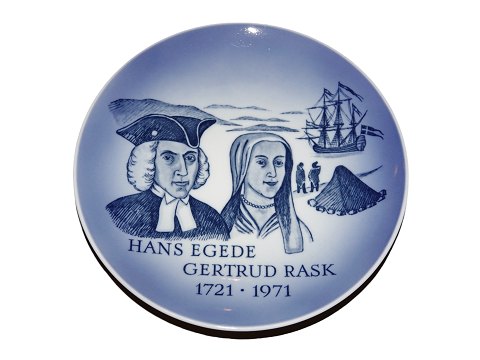 Royal Copenhagen commemorative plate from 1971
Hans Egede Gertrud Rask Greenland