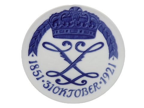 Royal Copenhagen Commemorative Plate from 1921
70th. birthday of Dowager Queen Louise