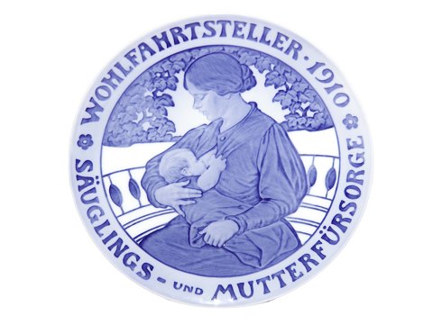 Royal Copenhagen Mindeplatte fra 1910
Tysk barneplejeplatte