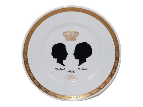 Royal Copenhagen Commemorative Plate from 1980
Queen Margrethe and Queen Ingrid