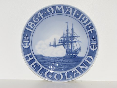 Royal Copenhagen Mindeplatte fra 1914Slaget ved Helgoland 1864-1914