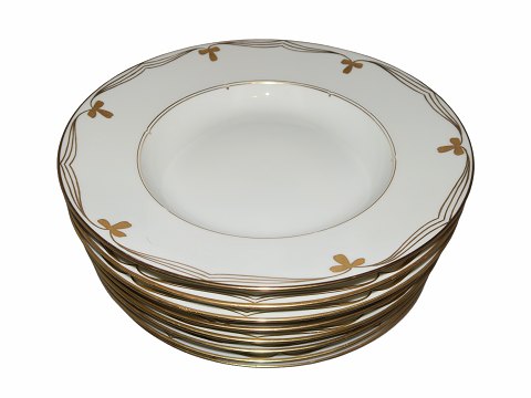 White with Gold Garland Art Nouveau
Large soup plate 25.4 cm.