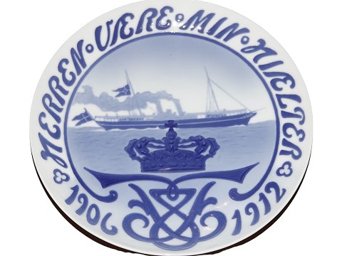 Bing & Grøndahl Mindeplatte fra 1912
Til Minde om Kong Frederik VIII 1906-1912