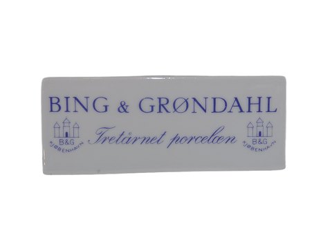 Bing & Grondahl
Dealer sign "Tretårnet Porcelæn"