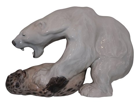 Royal Copenhagen
Stor Figur af isbjørn der kæmper med sæl
