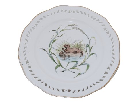 Hvid Flora Danica
Frokosttallerken dekoreret med oddere fra ca. 1840-1893