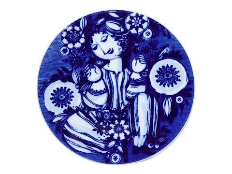 Bjorn Wiinblad
Large dark blue platter with a woman