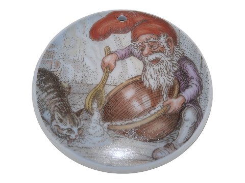 Royal Copenhagen 
Christmas ornament with gnome and cat