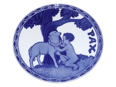 Royal Copenhagen Mindeplatte fra 1915
Pax Fredsplatte