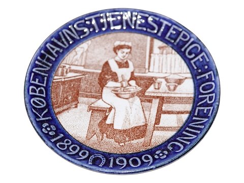 Royal Copenhagen miniature plate 
KØBENHAVNS TJENESTEPIGE FORENING 1899-1909