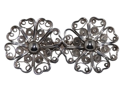 Volmer Bahner & Co sølv
Filigran broche fra 1962-1975