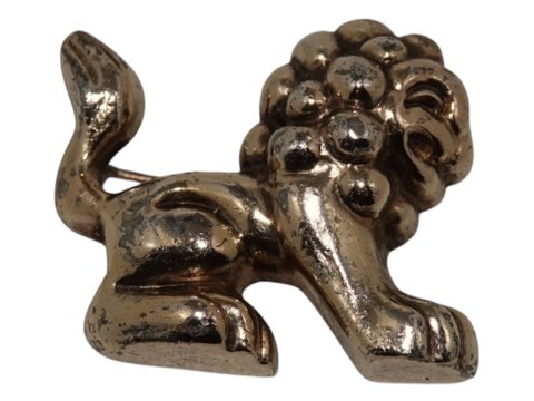 Svensk Tenn
Forgyldt tin løve broche af Anna Petrus fra ca. 1920