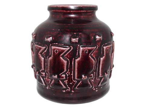 Royal Copenhagen  keramik
Okseblod glasur vase med fugle