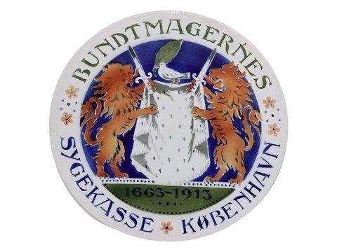 Aluminia platte
Bundtmagernes Sygekasse København 1663-1913