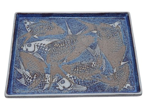 Royal Copenhagen Baca
Firkantet blå bakke med fisk 30 cm.