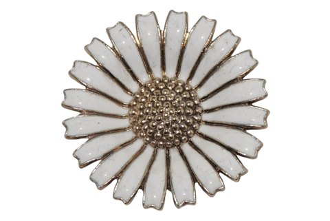 Georg Jensen sølv 
Marguerit broche "Dronning Margrethe" udgave
