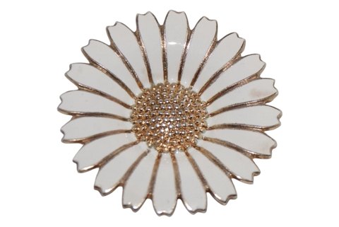 Oluf Christian Kundby sølv 
Større Marguerit broche