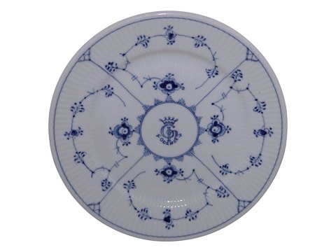 Blåmalet Jernporcelæn
Sildetallerken  med logo fra Odense 19,2 cm.