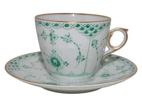 Grøn Musselmalet Halvblonde med guldkant
Lille kaffekop fra 1894-1928