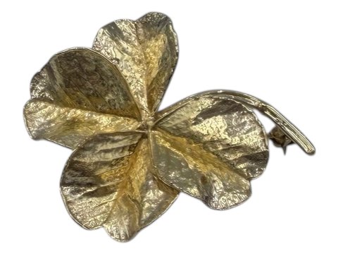 Flora Danica brooch - Gilded sterling silver