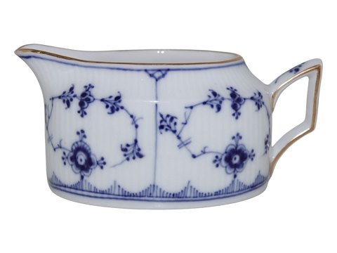 Blue Fluted Plain with gold edgeRare, oval creamer