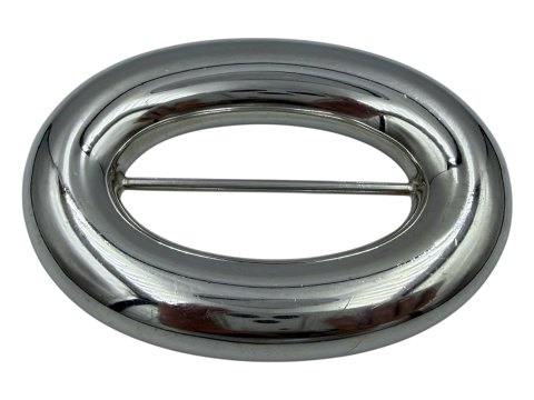 Hans Hansen sølvStort og kraftigt tørklædesmykke