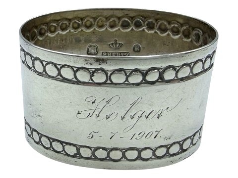 Bernhard Hertz sølvStor servietring fra 1906