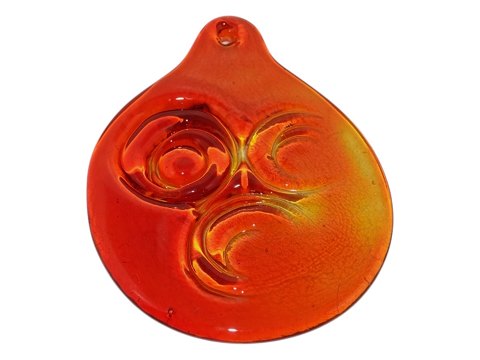 HolmegaardOrange red drop shaped suncatcher