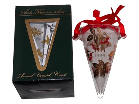Royal CopenhagenAnnual Crystal Christmas Cornet 1998