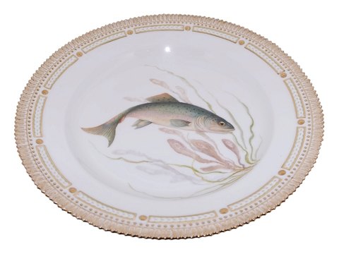 Flora DanicaDinner plate with fish 25.5 cm. #3549