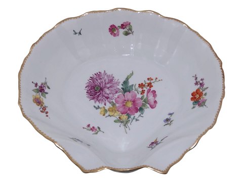 Fuld Saksisk BlomstMuslingformet skål