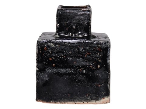 Bente Skjøttgaard art potterySquare miniature vase