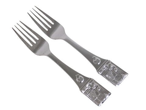 HC Andersen Eventyr Børnebestik sølvpletBarnegaffel - Den Lille Pige med Svovlstikkerne