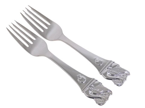 HC Andersen Eventyr Børnebestik sølvpletBarnegaffel - Den Grimme Ælling