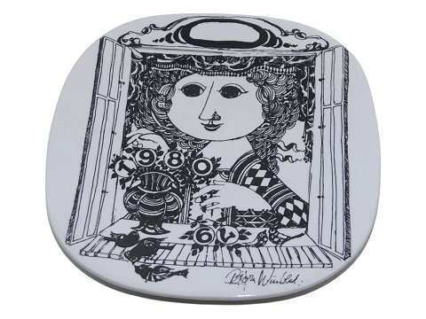 Bjorn Wiinblad art potteryAnnual plate 1979-1980