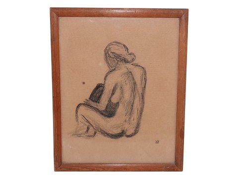 Vibeke AlfeltTidlig tegning af nøgen dame