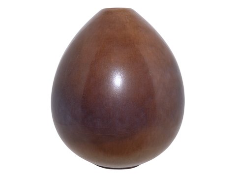 Royal Copenhagen keramikVase med fin brun glasur af Nils Thorsson