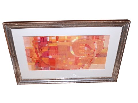 Harald Bøhling-Petersen gouacheCyklisk Møde fra 1966