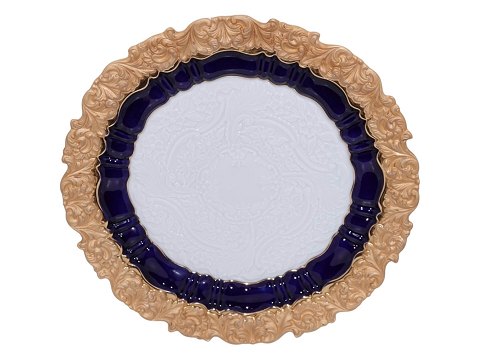 MeissenLarge platter with gold and blue decoration from around 1900