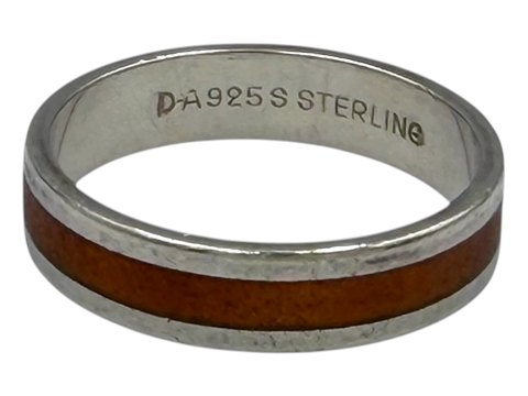 David Andersen Norway sterling silverRing with enamel - Size 48
