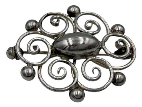Herman Siersbøl sølvBroche fra 1960-1970