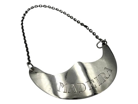 Silver bottle sign for decanterMadeira