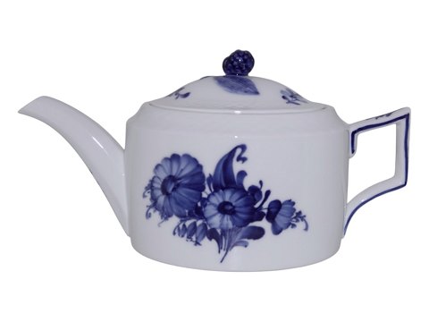 Blå Blomst FlettetSjælden oval tekande - stor model - fra 1898-1923