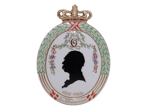 Royal Copenhagen Silhouet platte Kong Christian IX 1818-1906