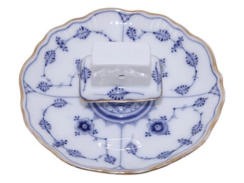 Blue Fluted Plain with gold trimMatch box holder