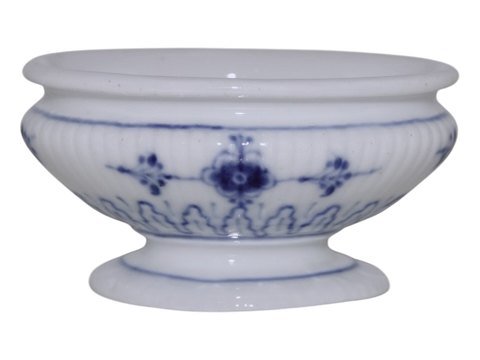 Blue Fluted PlainRare salt jar on stand