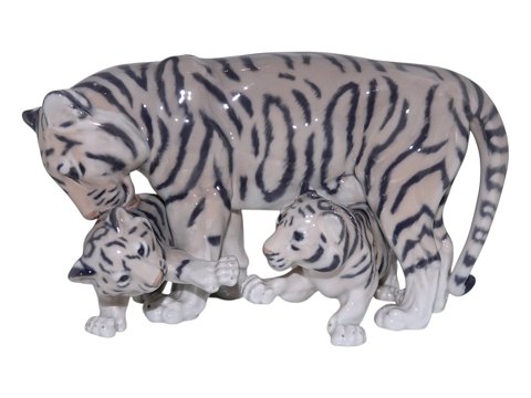 Royal Copenhagen figurTiger med unger