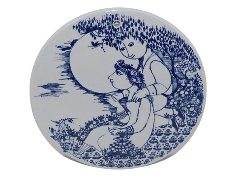 Bjorn Wiinblad art potteryBlue plate - Evening