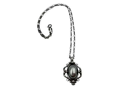 Georg Jensen sterling silverYear jewellery 1989 pendant and necklace